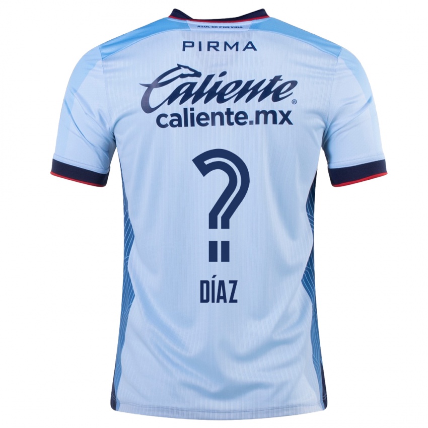 Hombre Camiseta Josué Díaz #0 Cielo Azul 2ª Equipación 2023/24 La Camisa