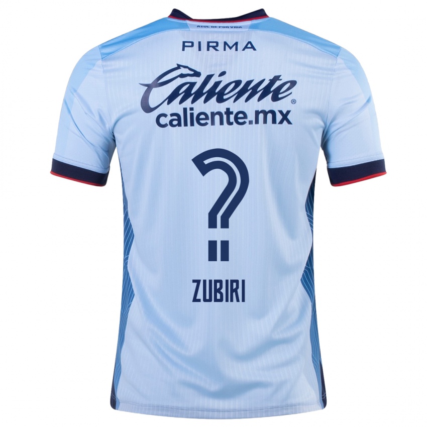Hombre Camiseta Alan Zubiri #0 Cielo Azul 2ª Equipación 2023/24 La Camisa