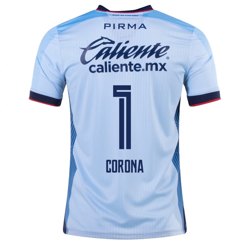 Hombre Camiseta Jose De Jesus Corona #1 Cielo Azul 2ª Equipación 2023/24 La Camisa