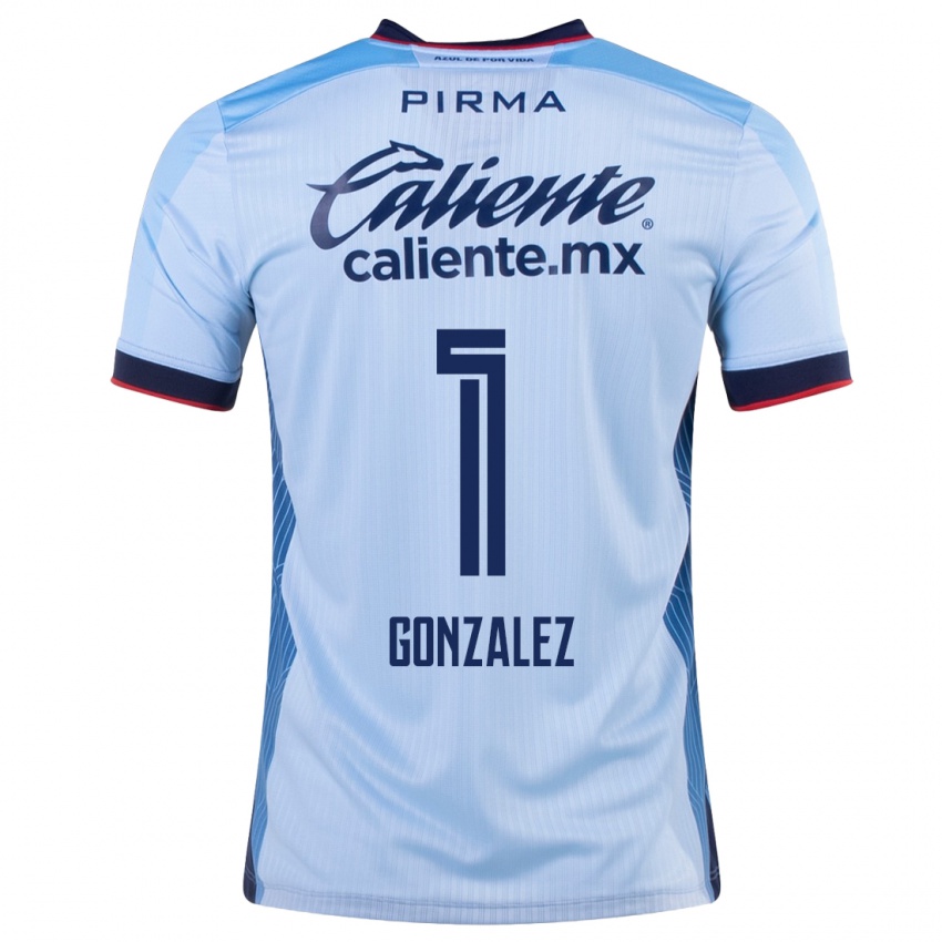 Hombre Camiseta Itzayana Gonzalez #1 Cielo Azul 2ª Equipación 2023/24 La Camisa