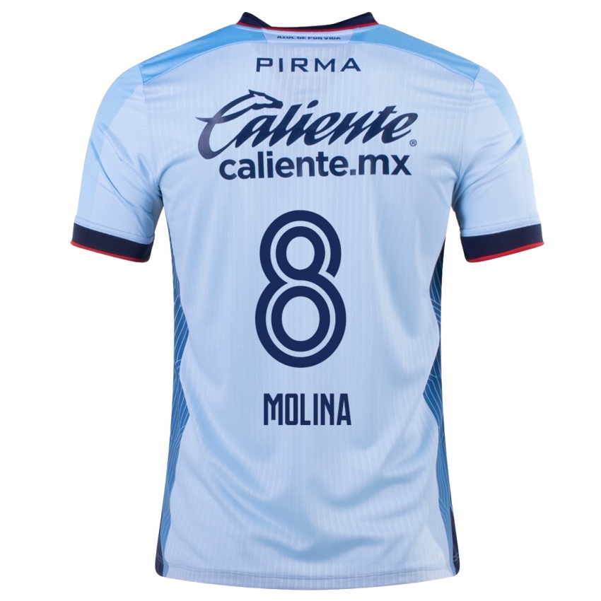 Hombre Camiseta Dalia Molina #8 Cielo Azul 2ª Equipación 2023/24 La Camisa