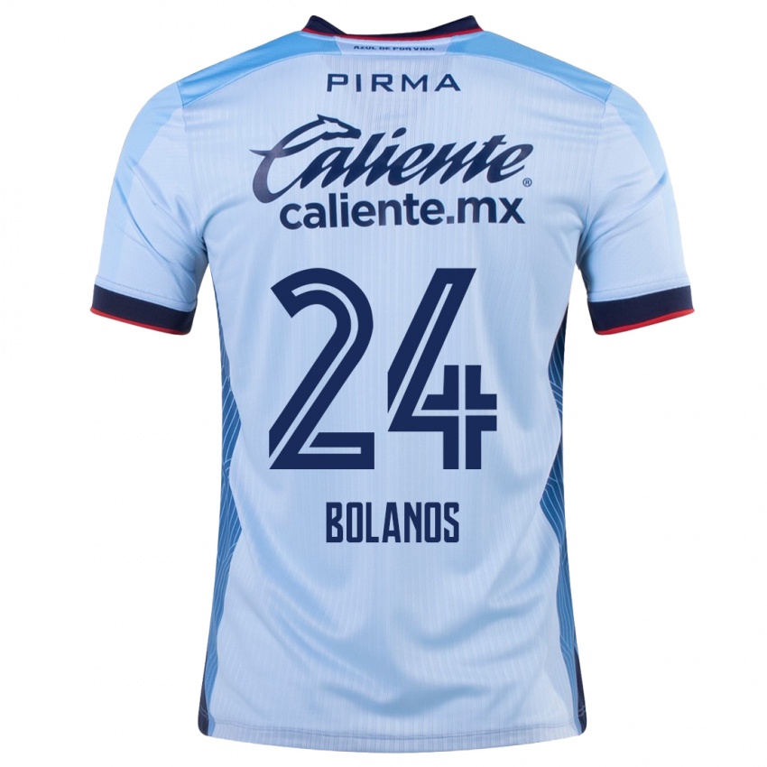 Hombre Camiseta Jatziry Bolanos #24 Cielo Azul 2ª Equipación 2023/24 La Camisa