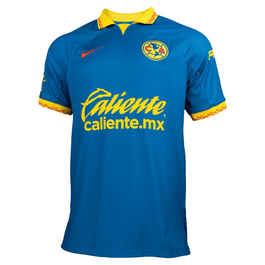 Hombre Camiseta Jonathan Dos Santos #6 Azul 2ª Equipación 2023/24 La Camisa