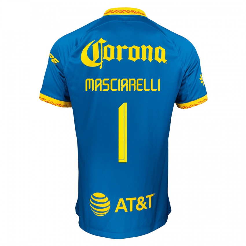 Hombre Camiseta Renata Masciarelli #1 Azul 2ª Equipación 2023/24 La Camisa
