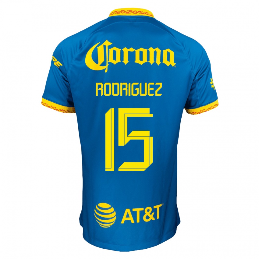 Hombre Camiseta Kimberly Rodriguez #15 Azul 2ª Equipación 2023/24 La Camisa