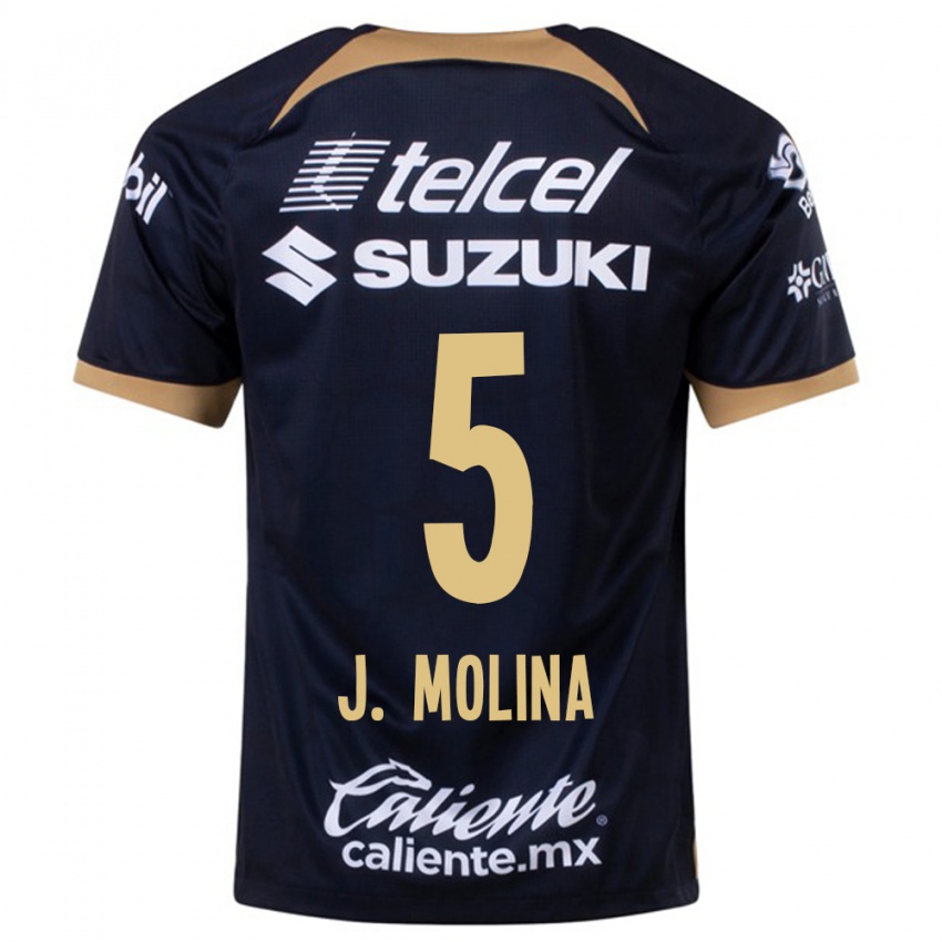 Hombre Camiseta Jesús Molina #5 Azul Oscuro 2ª Equipación 2023/24 La Camisa