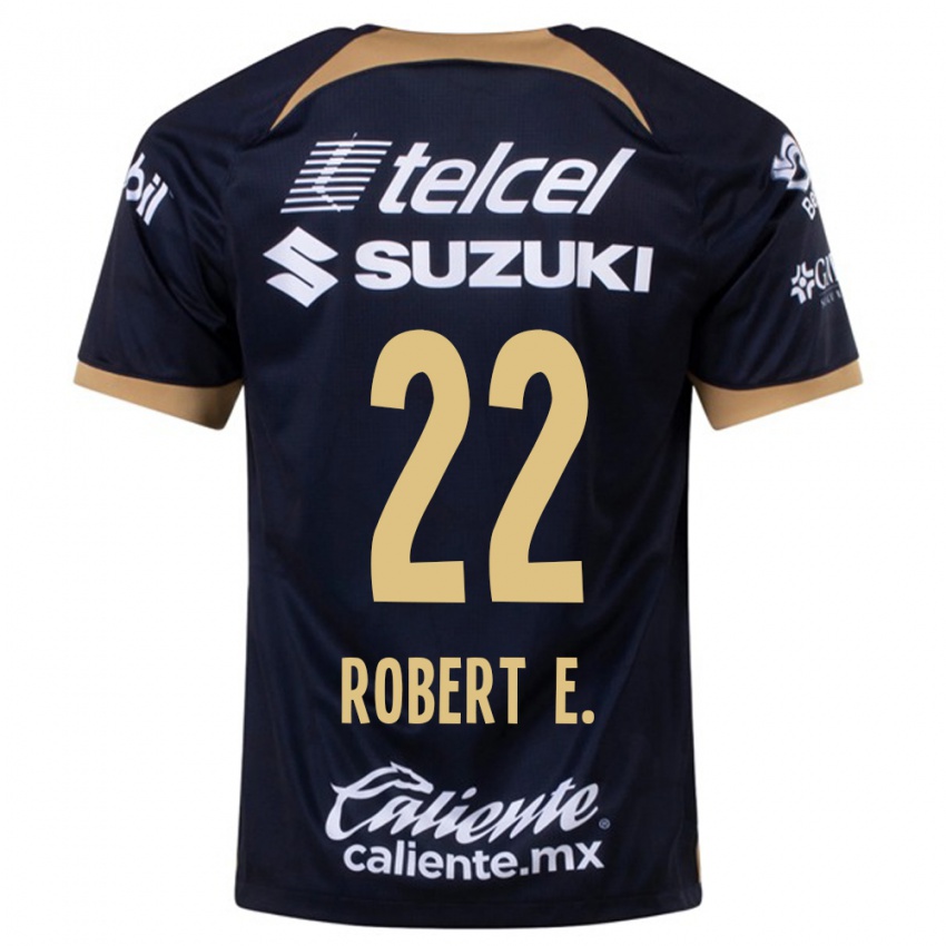 Hombre Camiseta Robert Ergas #22 Azul Oscuro 2ª Equipación 2023/24 La Camisa