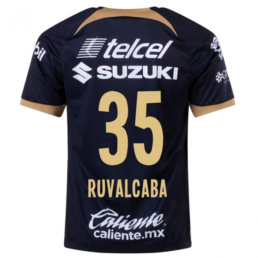 Hombre Camiseta Jorge Ruvalcaba #35 Azul Oscuro 2ª Equipación 2023/24 La Camisa