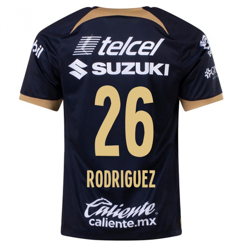 Hombre Camiseta Lucia Rodriguez #26 Azul Oscuro 2ª Equipación 2023/24 La Camisa