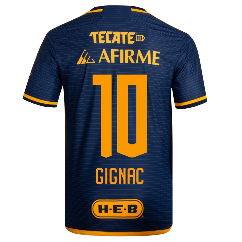 Hombre Camiseta Andre-Pierre Gignac #10 Azul Oscuro 2ª Equipación 2023/24 La Camisa