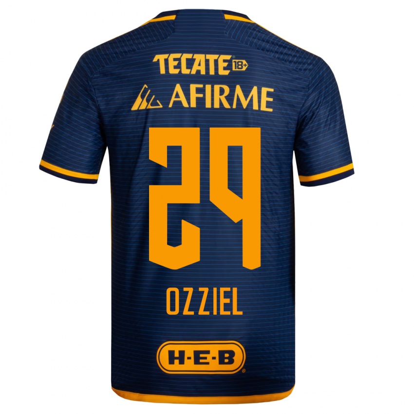 Hombre Camiseta Ozziel Herrera #29 Azul Oscuro 2ª Equipación 2023/24 La Camisa