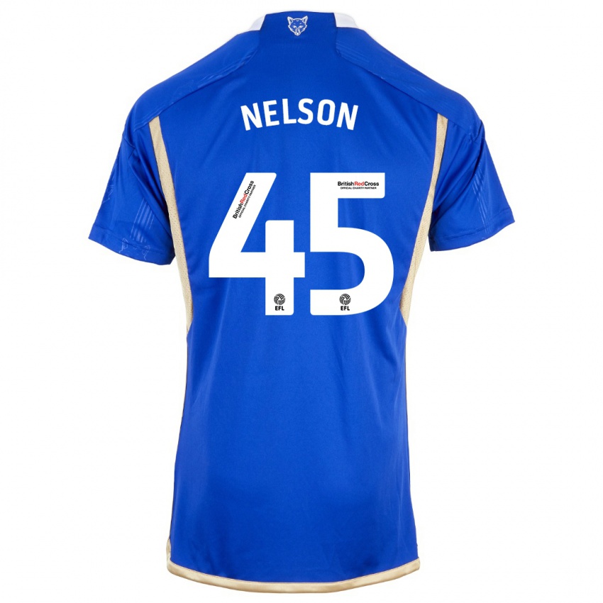 Mujer Camiseta Ben Nelson #45 Azul Real 1ª Equipación 2023/24 La Camisa