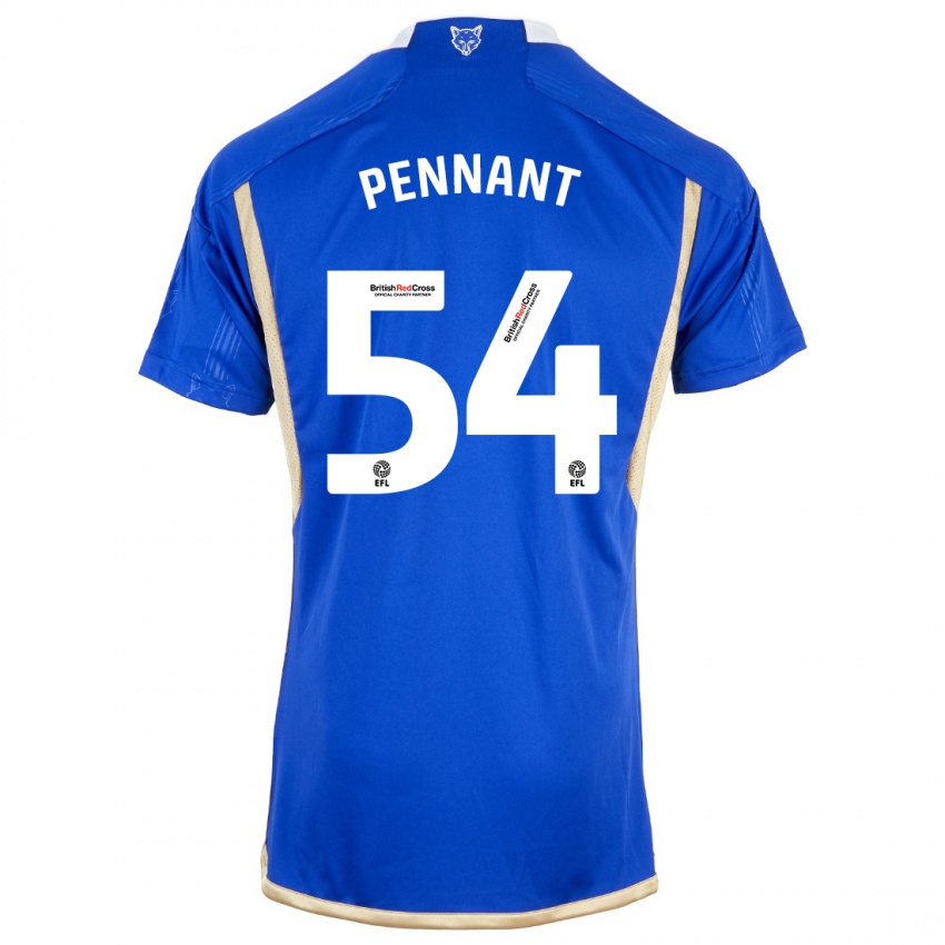 Mujer Camiseta Kian Pennant #54 Azul Real 1ª Equipación 2023/24 La Camisa