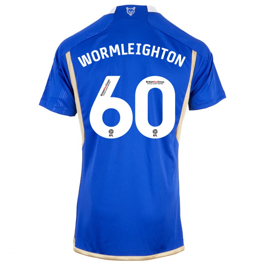 Mujer Camiseta Joe Wormleighton #60 Azul Real 1ª Equipación 2023/24 La Camisa