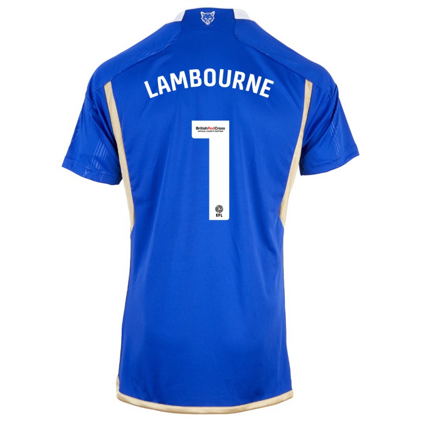 Mujer Camiseta Demi Lambourne #1 Azul Real 1ª Equipación 2023/24 La Camisa