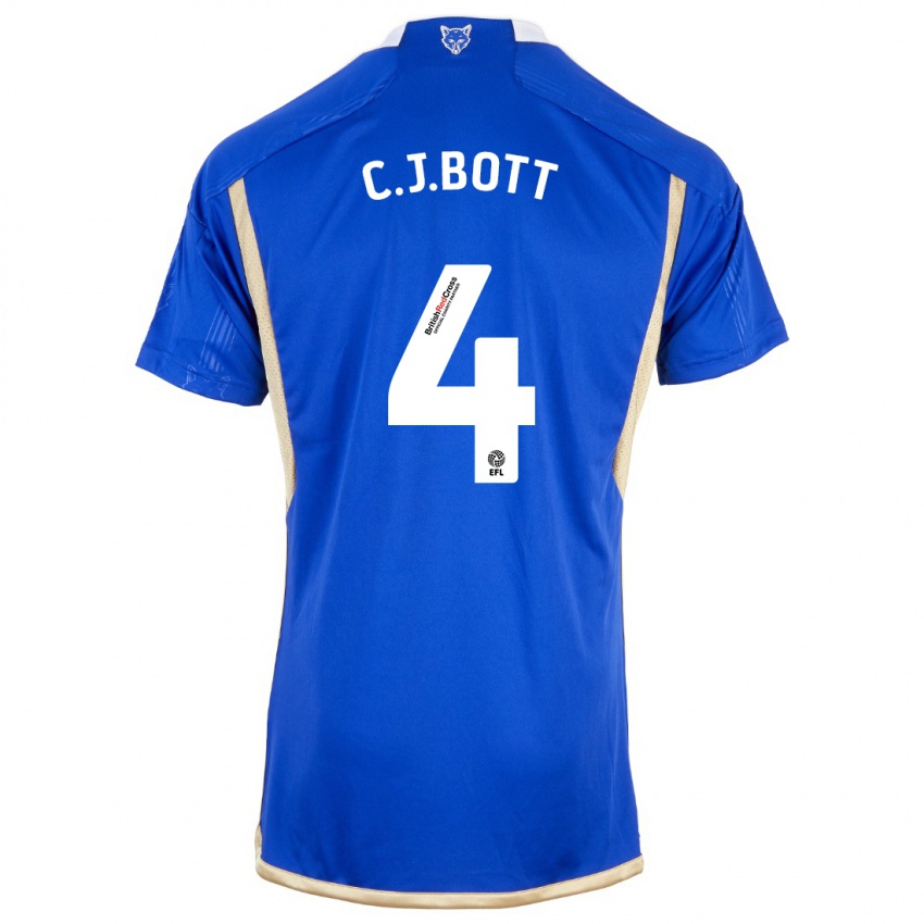 Mujer Camiseta C. J. Bott #4 Azul Real 1ª Equipación 2023/24 La Camisa