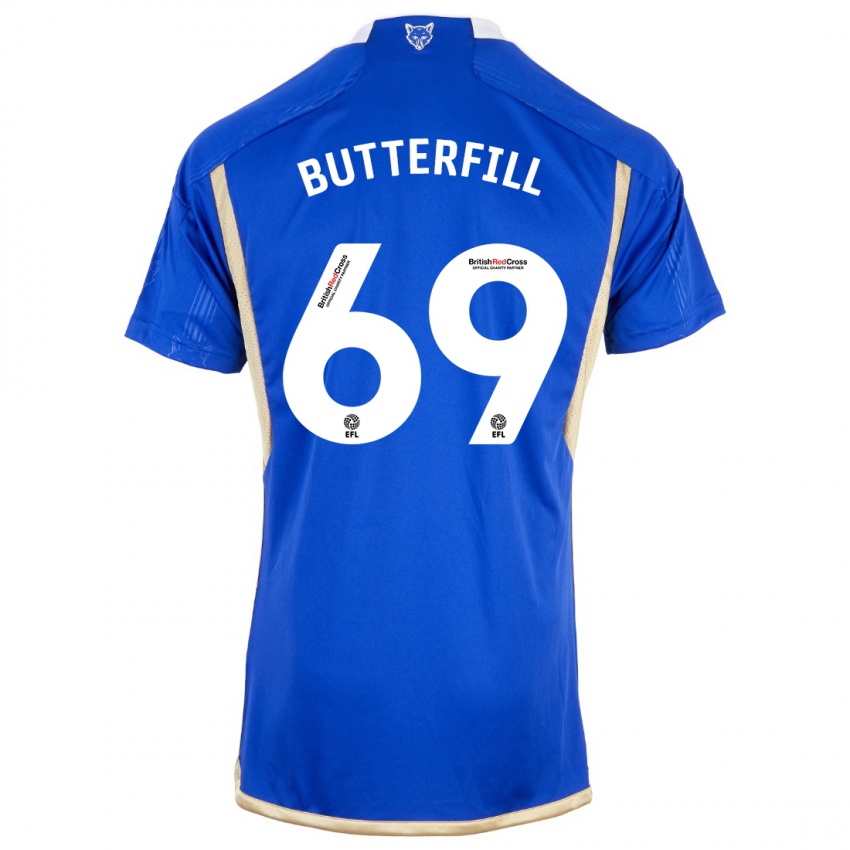 Mujer Camiseta Jack Butterfill #69 Azul Real 1ª Equipación 2023/24 La Camisa