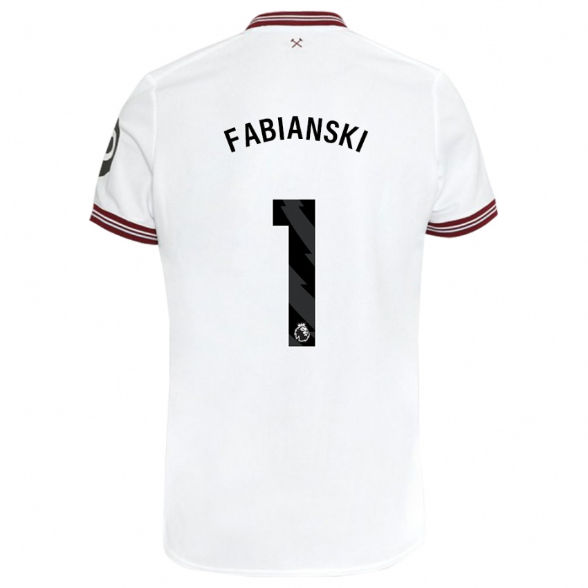 Mujer Camiseta Lukasz Fabianski #1 Blanco 2ª Equipación 2023/24 La Camisa