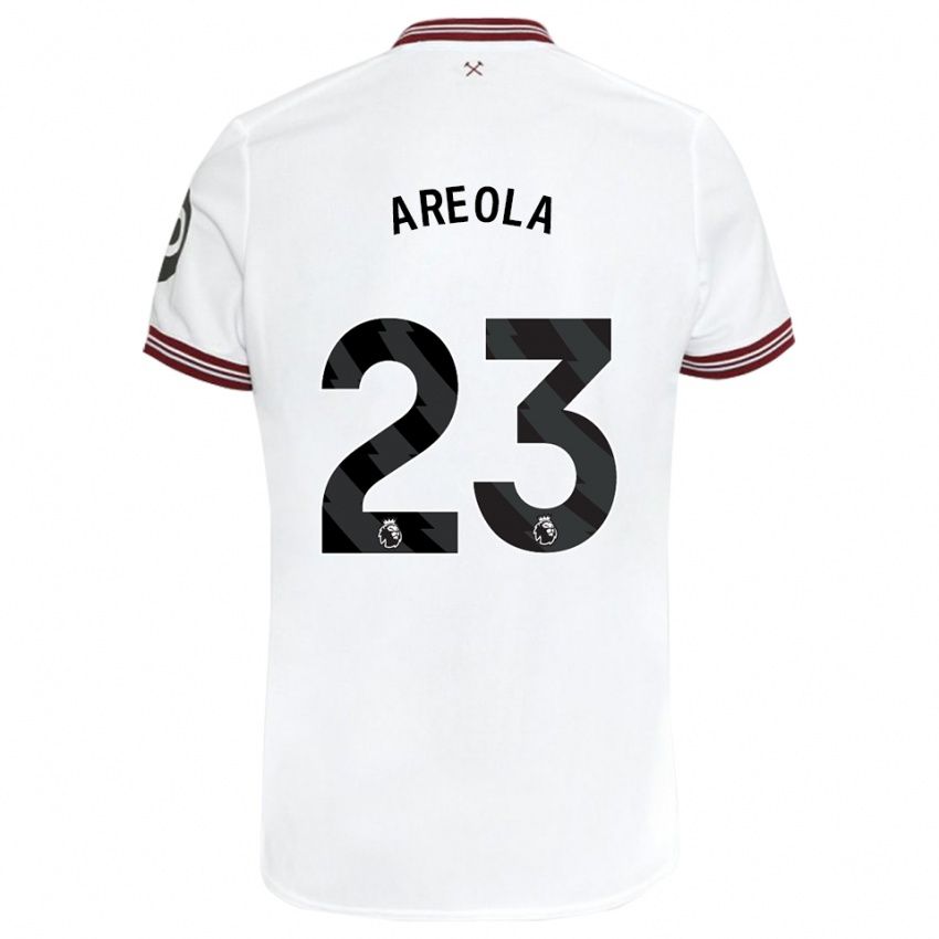 Mujer Camiseta Alphonse Areola #23 Blanco 2ª Equipación 2023/24 La Camisa