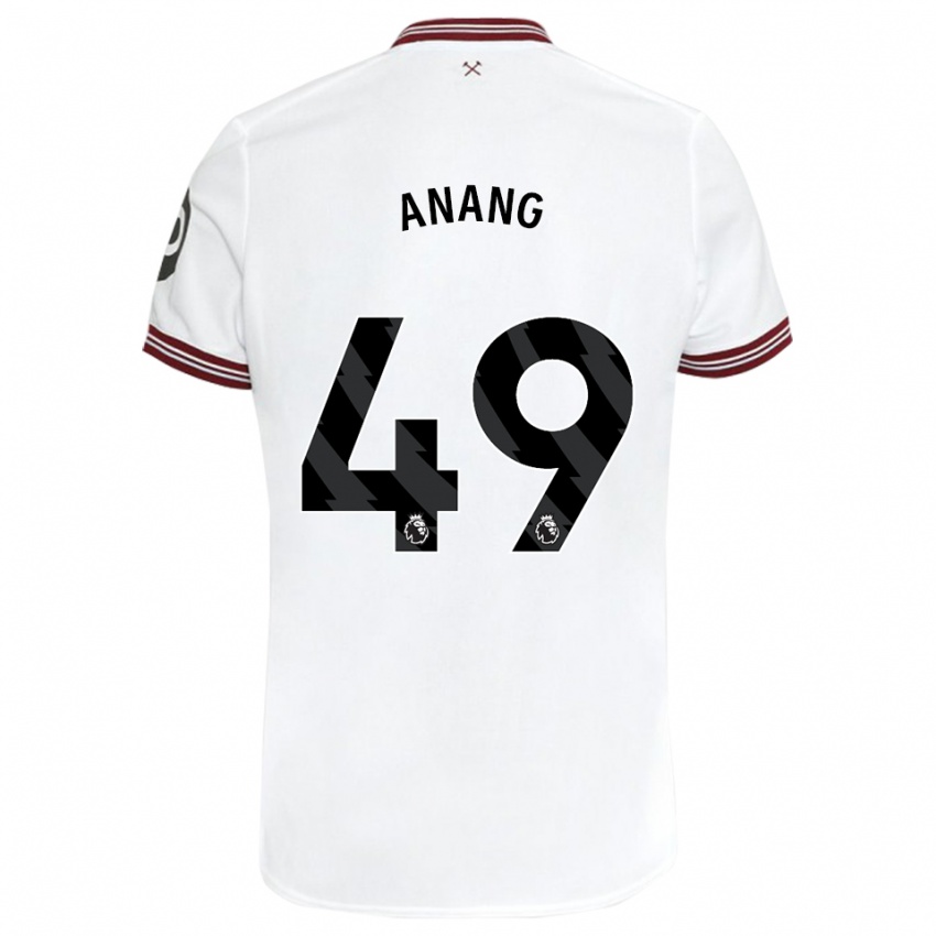 Mujer Camiseta Joseph Anang #49 Blanco 2ª Equipación 2023/24 La Camisa