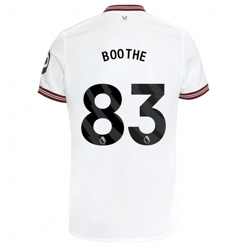 Mujer Camiseta Sebastian Boothe #83 Blanco 2ª Equipación 2023/24 La Camisa