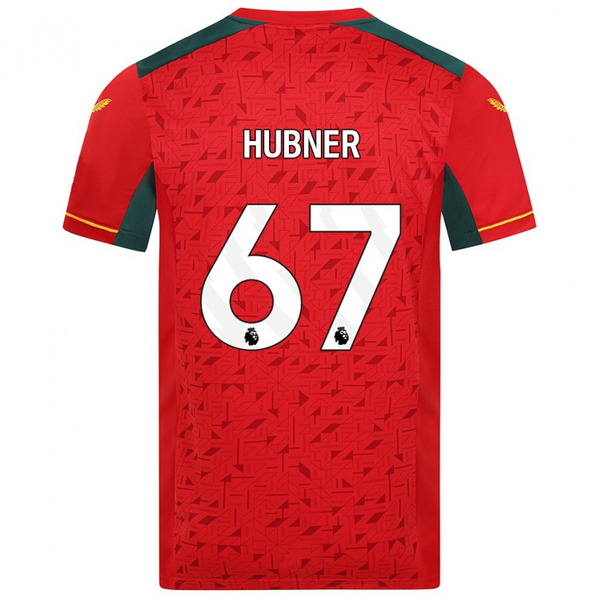Mujer Camiseta Justin Hubner #67 Rojo 2ª Equipación 2023/24 La Camisa