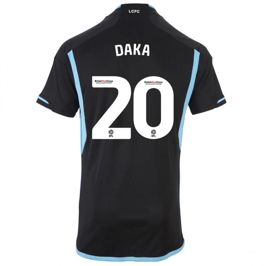 Mujer Camiseta Patson Daka #20 Negro 2ª Equipación 2023/24 La Camisa