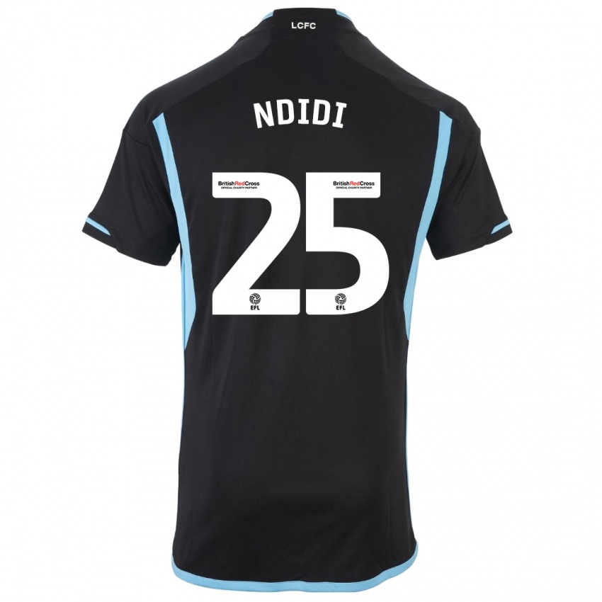 Mujer Camiseta Wilfred Ndidi #25 Negro 2ª Equipación 2023/24 La Camisa