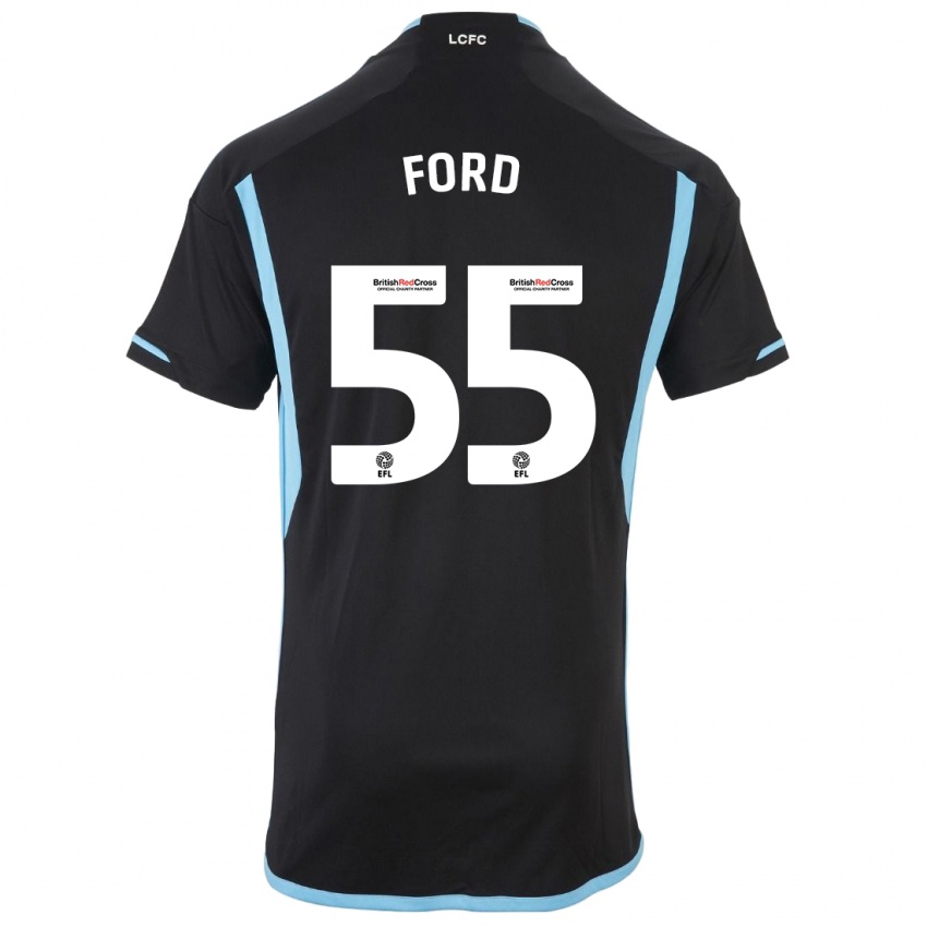 Mujer Camiseta Harvey Godsmark-Ford #55 Negro 2ª Equipación 2023/24 La Camisa