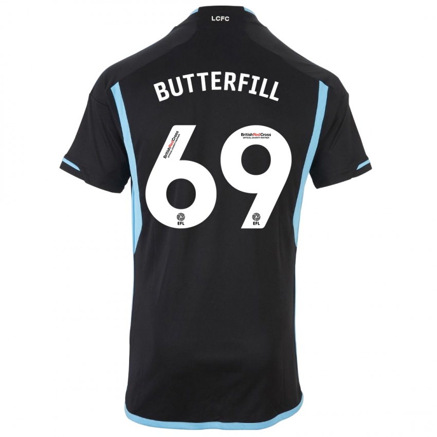 Mujer Camiseta Jack Butterfill #69 Negro 2ª Equipación 2023/24 La Camisa