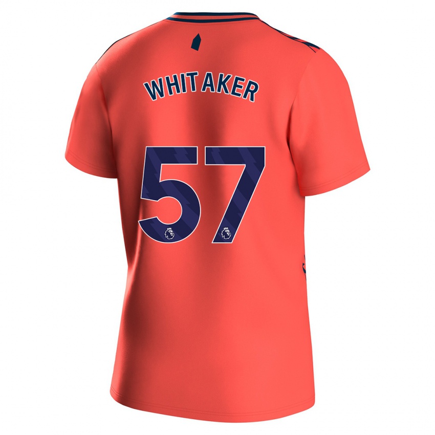Mujer Camiseta Charlie Whitaker #57 Coralino 2ª Equipación 2023/24 La Camisa