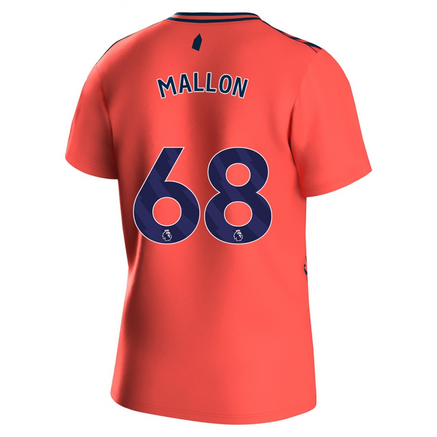 Mujer Camiseta Mathew Mallon #68 Coralino 2ª Equipación 2023/24 La Camisa