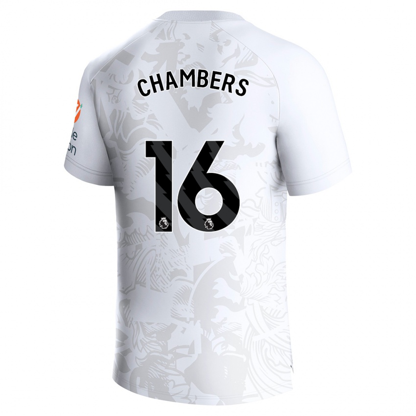 Mujer Camiseta Calum Chambers #16 Blanco 2ª Equipación 2023/24 La Camisa