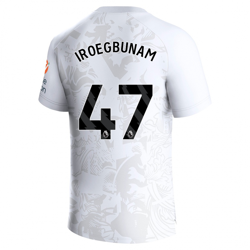 Mujer Camiseta Tim Iroegbunam #47 Blanco 2ª Equipación 2023/24 La Camisa