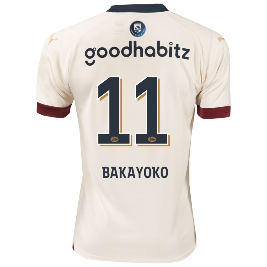 Mujer Camiseta Johan Bakayoko #11 Blanquecino 2ª Equipación 2023/24 La Camisa