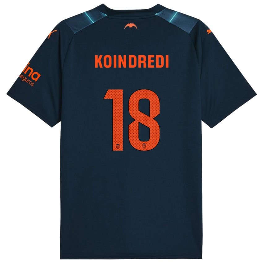 Mujer Camiseta Koba Koindredi #18 Azul Marino 2ª Equipación 2023/24 La Camisa