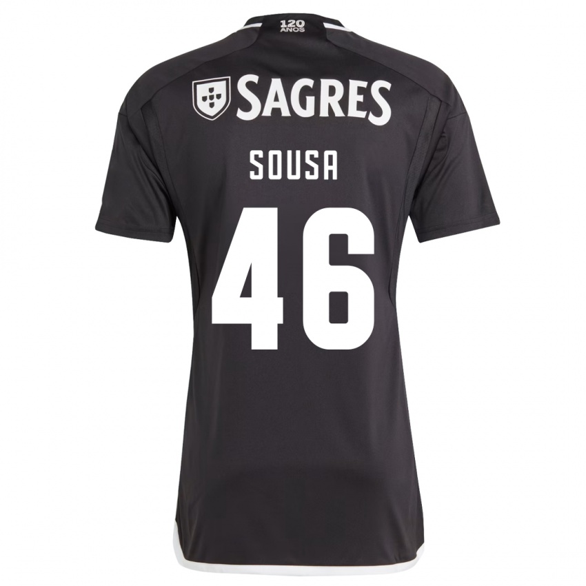Mujer Camiseta Gerson Sousa #46 Negro 2ª Equipación 2023/24 La Camisa