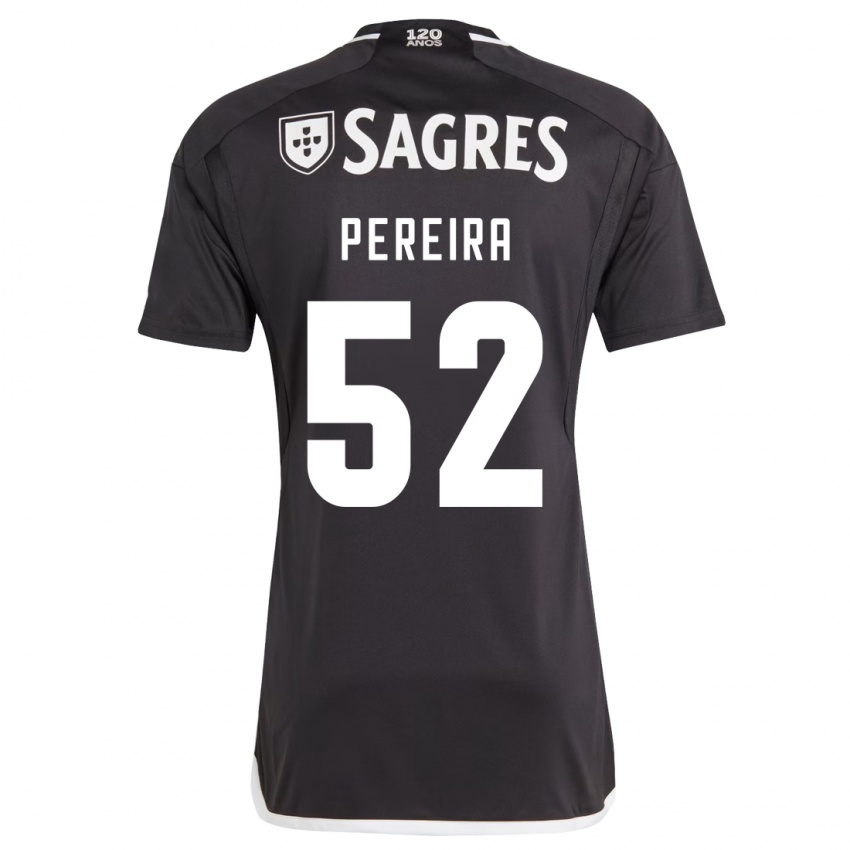 Mujer Camiseta Henrique Pereira #52 Negro 2ª Equipación 2023/24 La Camisa
