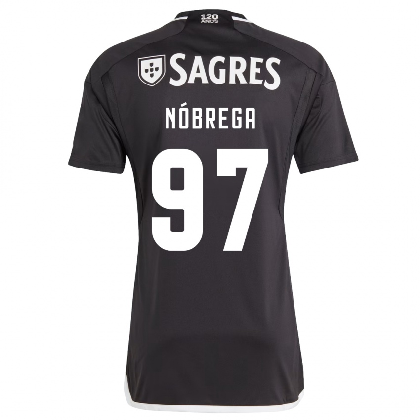 Mujer Camiseta Ricardo Nóbrega #97 Negro 2ª Equipación 2023/24 La Camisa