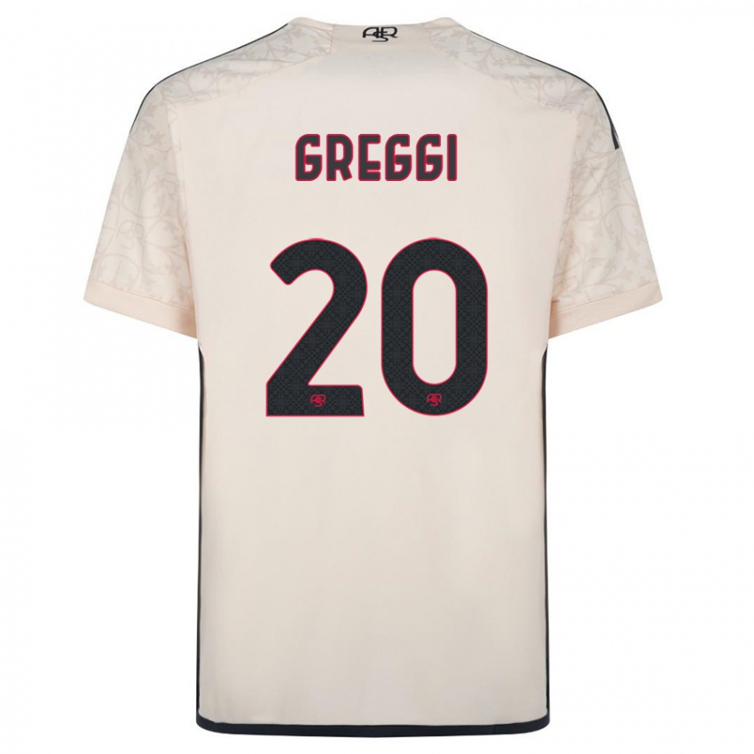 Mujer Camiseta Giada Greggi #20 Blanquecino 2ª Equipación 2023/24 La Camisa