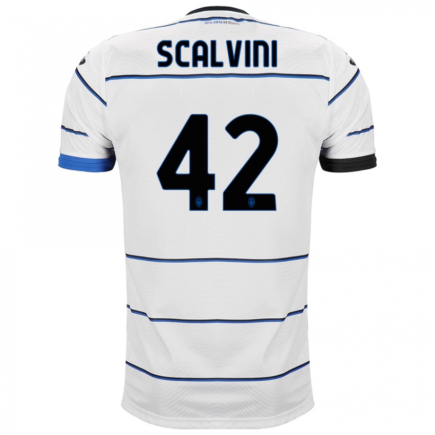 Mujer Camiseta Giorgio Scalvini #42 Blanco 2ª Equipación 2023/24 La Camisa
