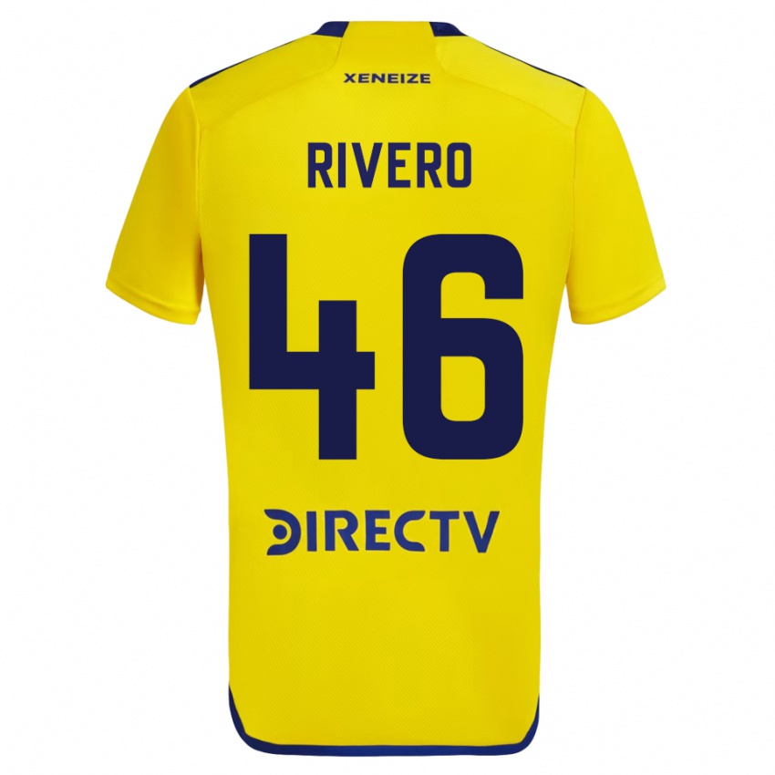 Mujer Camiseta Simon Rivero #46 Amarillo 2ª Equipación 2023/24 La Camisa