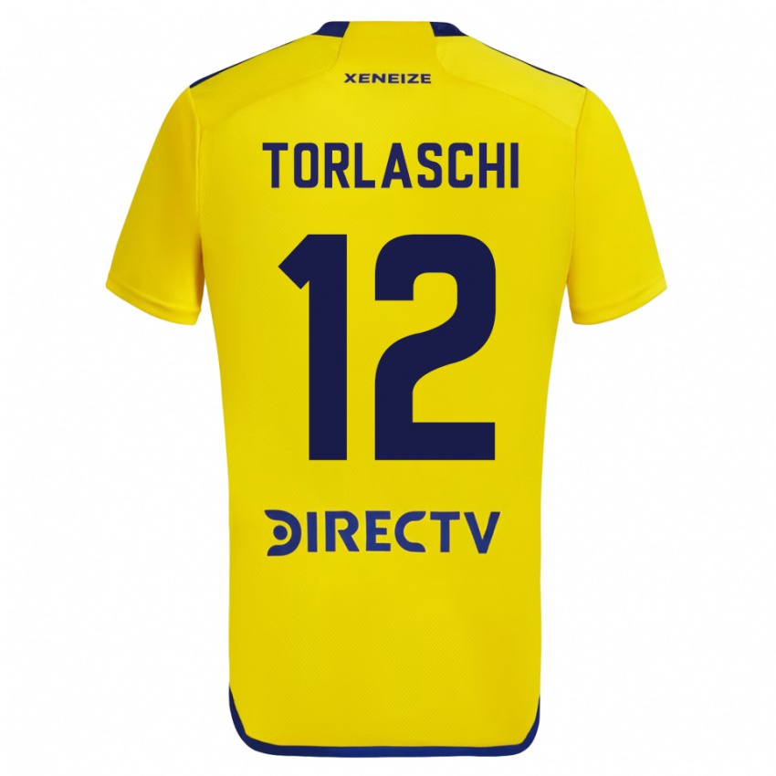 Mujer Camiseta Lucas Torlaschi #12 Amarillo 2ª Equipación 2023/24 La Camisa