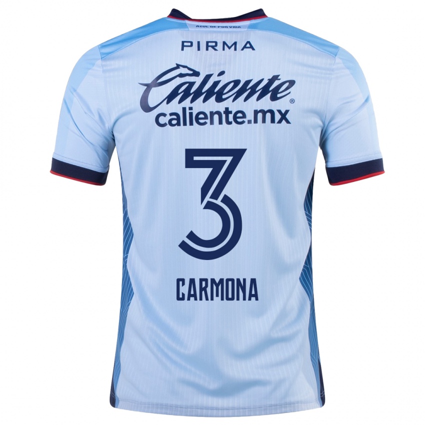 Mujer Camiseta Edith Carmona #3 Cielo Azul 2ª Equipación 2023/24 La Camisa