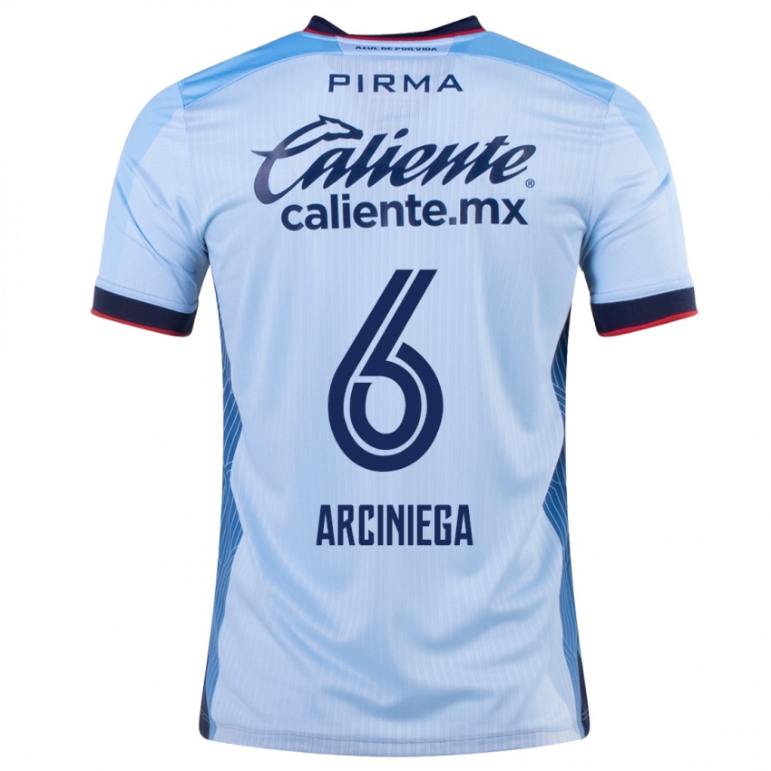 Mujer Camiseta Mirelle Arciniega #6 Cielo Azul 2ª Equipación 2023/24 La Camisa