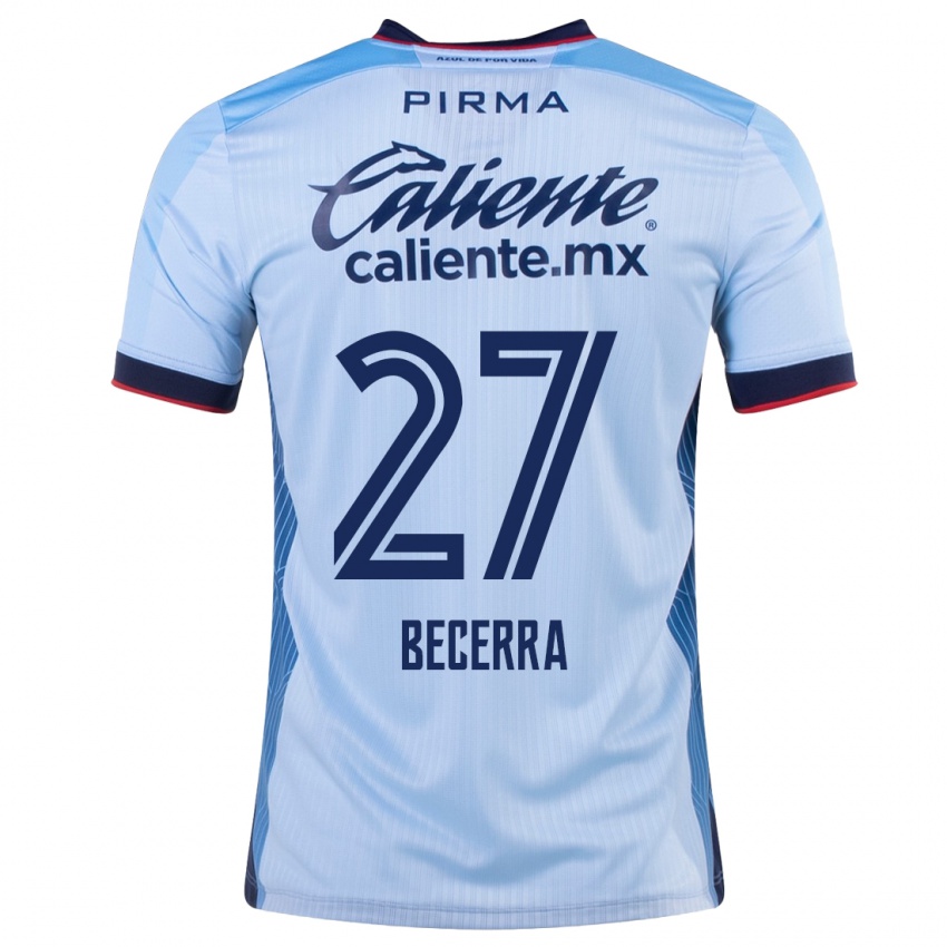 Mujer Camiseta Ana Becerra #27 Cielo Azul 2ª Equipación 2023/24 La Camisa