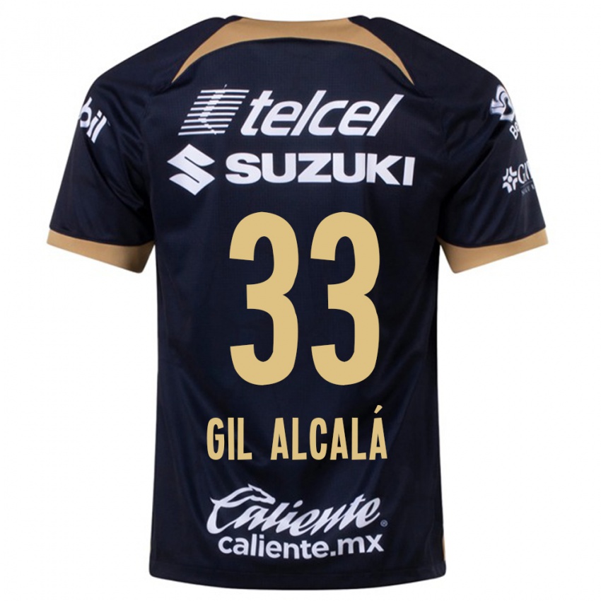 Mujer Camiseta Gil Alcala #33 Azul Oscuro 2ª Equipación 2023/24 La Camisa