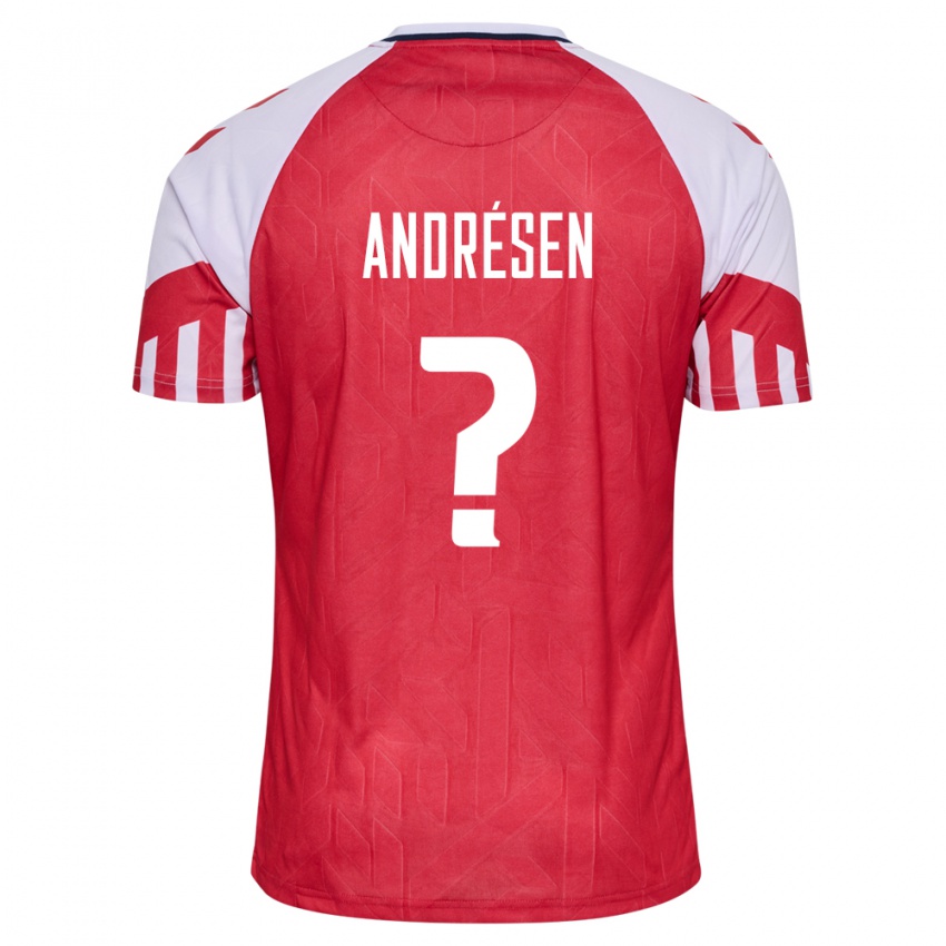 Niño Camiseta Dinamarca Aske Andrésen #0 Rojo 1ª Equipación 24-26 La Camisa