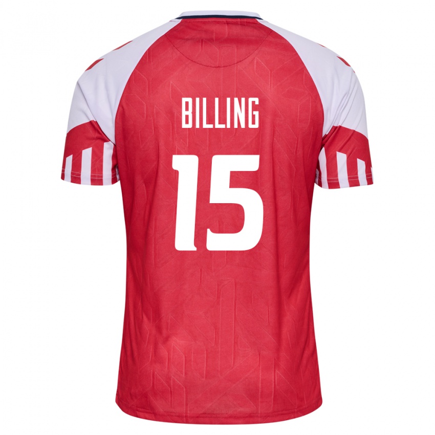 Niño Camiseta Dinamarca Philip Billing #15 Rojo 1ª Equipación 24-26 La Camisa