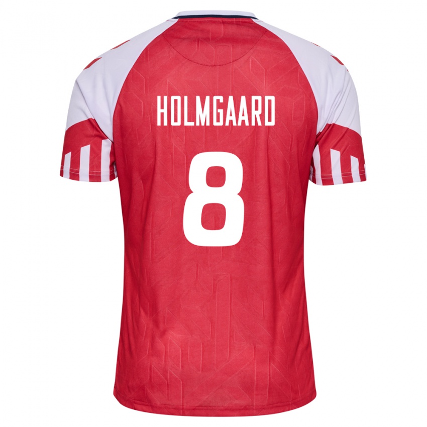Niño Camiseta Dinamarca Sara Holmgaard #8 Rojo 1ª Equipación 24-26 La Camisa